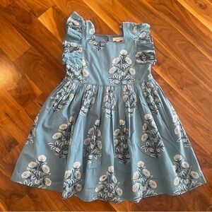 Pink Chicken Elsie Dress Blue Bouquet
